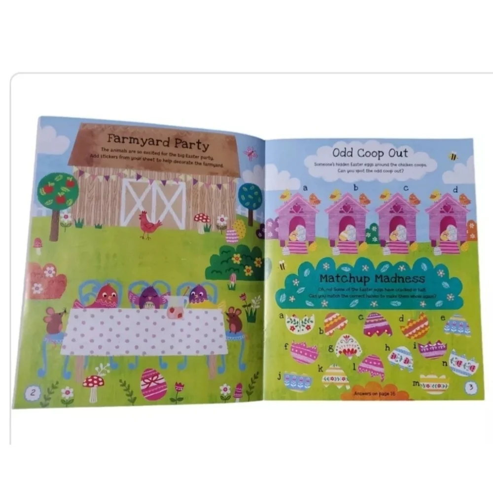 3 Preschool Easter Activity Books 375+ Stickers Create Kids Farm Animals learn